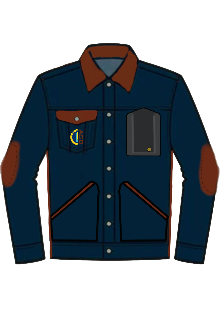 Denim Jean Jacket Caddy With Leather